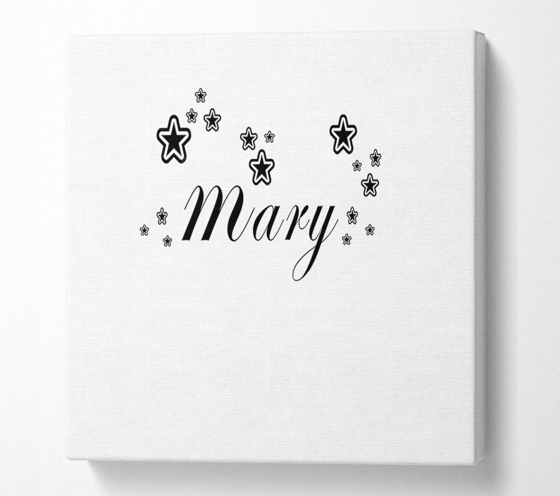  A Canvas Print of Your Name In Stars White Canvas Wall Art