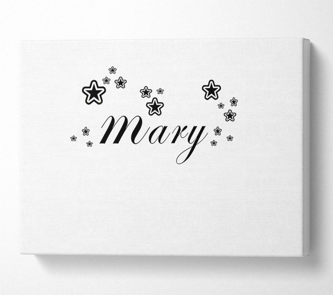  A Canvas Print of Your Name In Stars White Canvas Wall Art