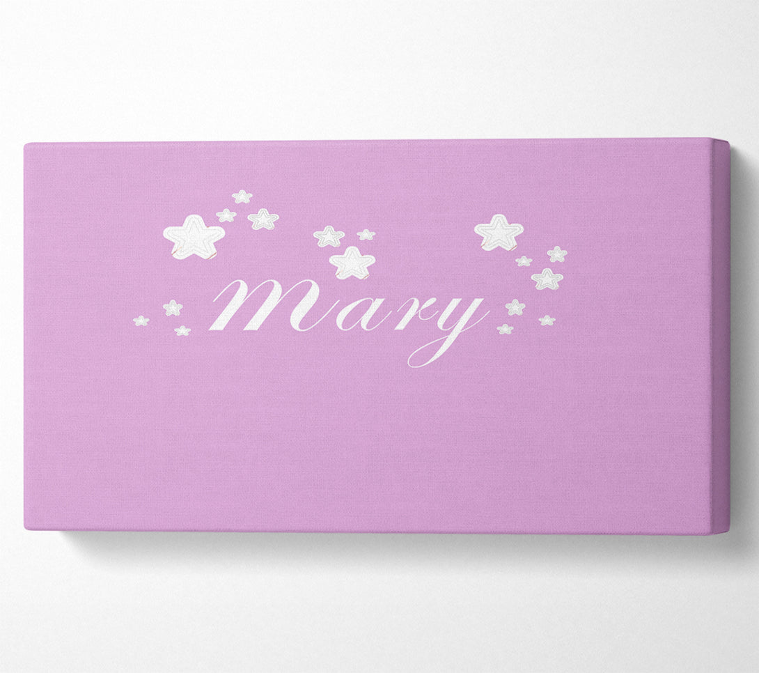  A Canvas Print of Your Name In Stars Pink Canvas Art
