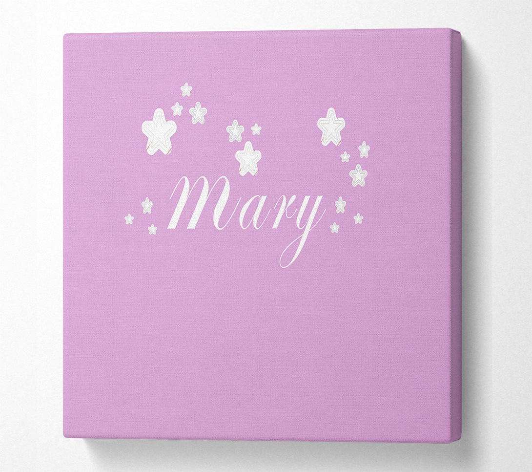  A Canvas Print of Your Name In Stars Pink Canvas Art