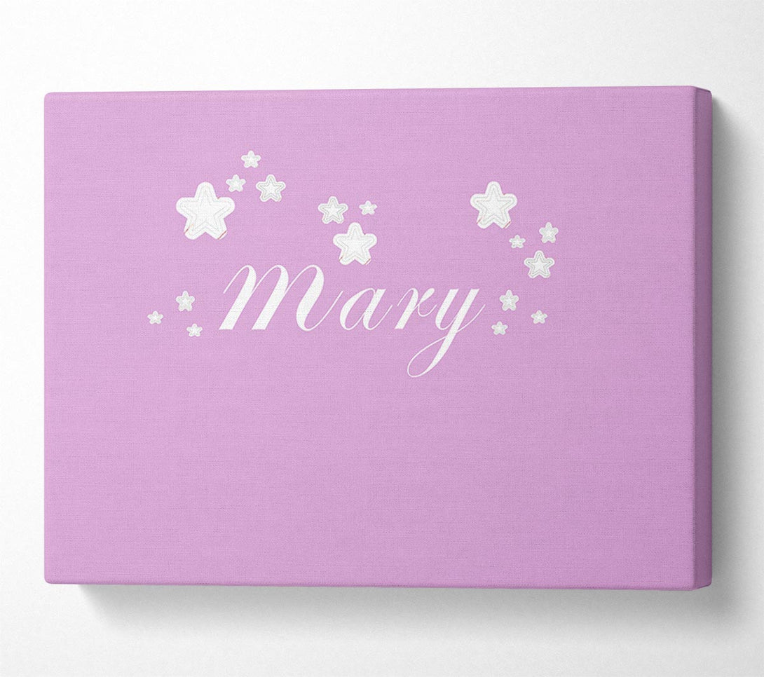  A Canvas Print of Your Name In Stars Pink Canvas Art