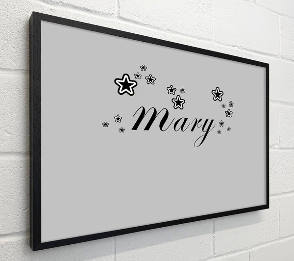 Girls Room Quote Your Name In Stars Grey