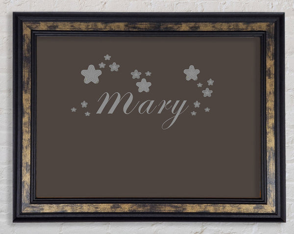 Your Name In Stars Chocolate Framed Print