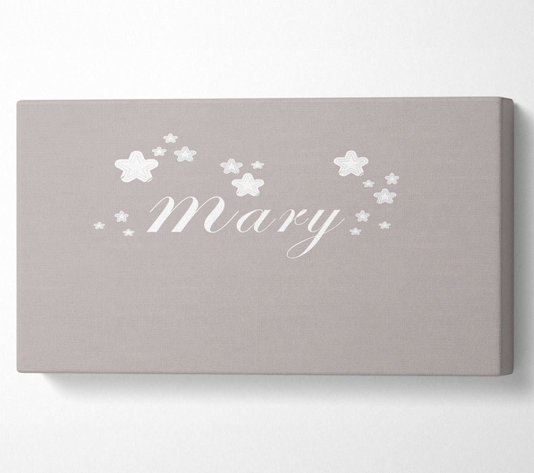  A Canvas Print of Your Name In Stars Beige Canvas Wall Art