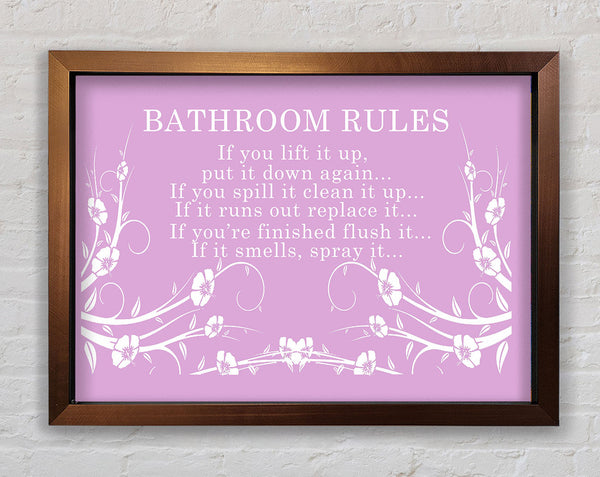 Badezimmer Zitat Badezimmer Regeln 2 Pink