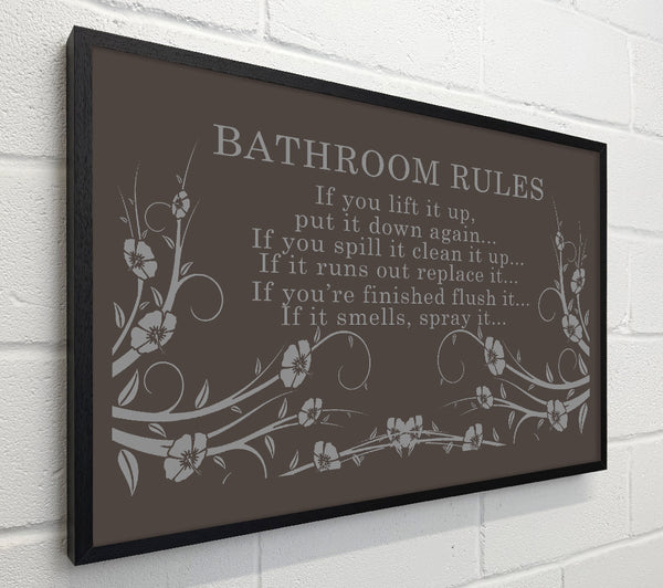 Bathroom Quote Bathroom Rules 2 Chocolate