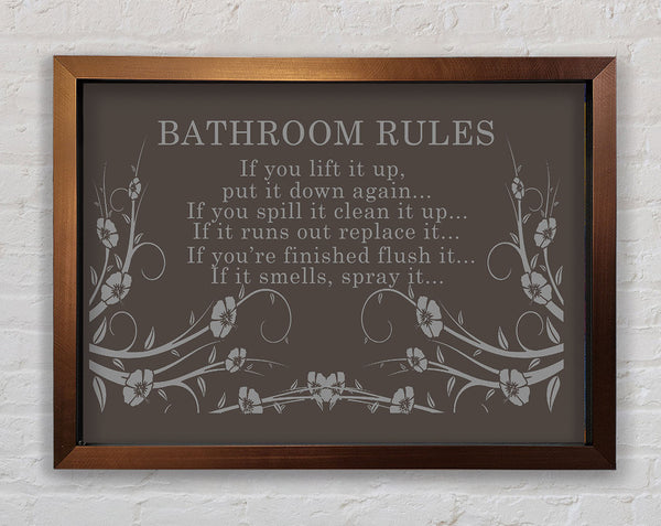 Bathroom Quote Bathroom Rules 2 Chocolate