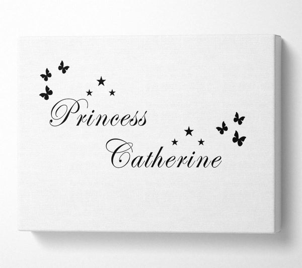  A Canvas Print of Your Own Name Princess White Canvas Print