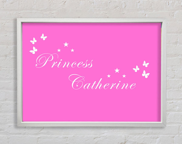 Mädchenzimmer Zitat Ihr eigener Name Prinzessin Vivid Pink
