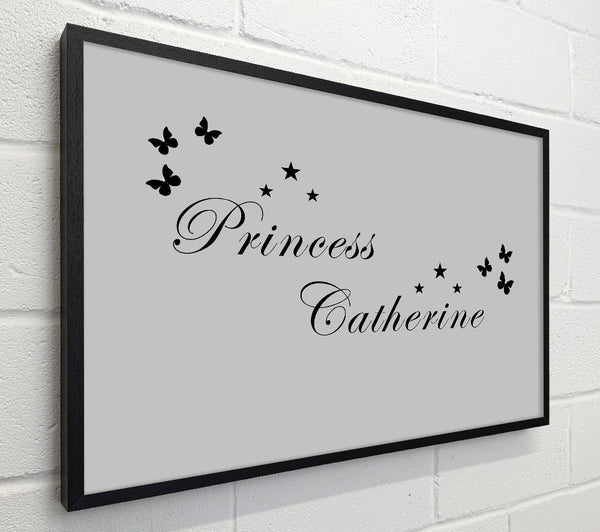 Girls Room Quote Your Own Name Princess Grey