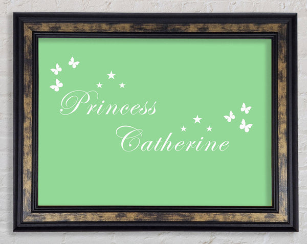 Your Own Name Princess Green Framed Print