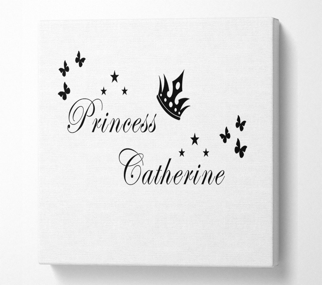  A Canvas Print of Your Own Name Princess 2 White Canvas Wall Art