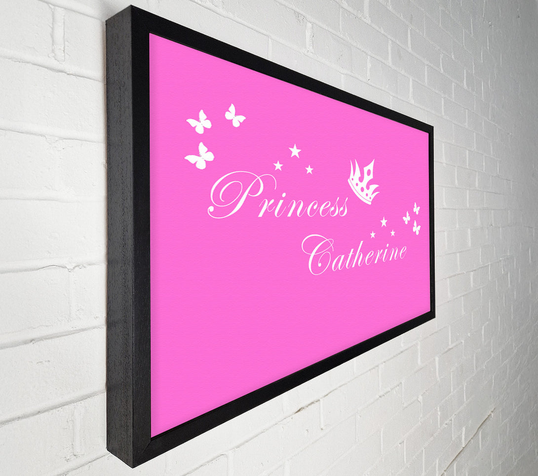  A Canvas Print of Your Own Name Princess 2 Vivid Pink Canvas Wall Art
