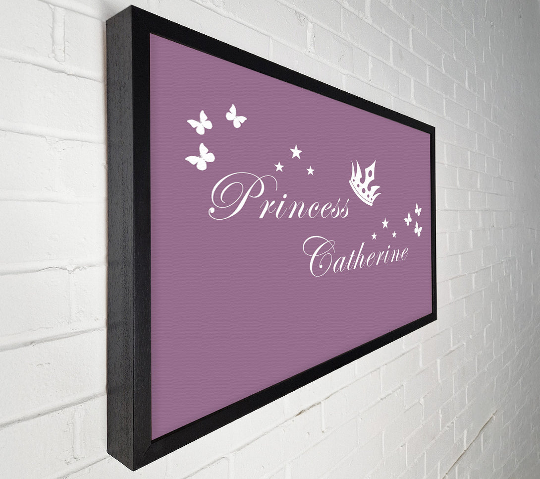  A Canvas Print of Girls Room Quote Your Own Name Princess 2 Dusty Pink Canvas Wall Art