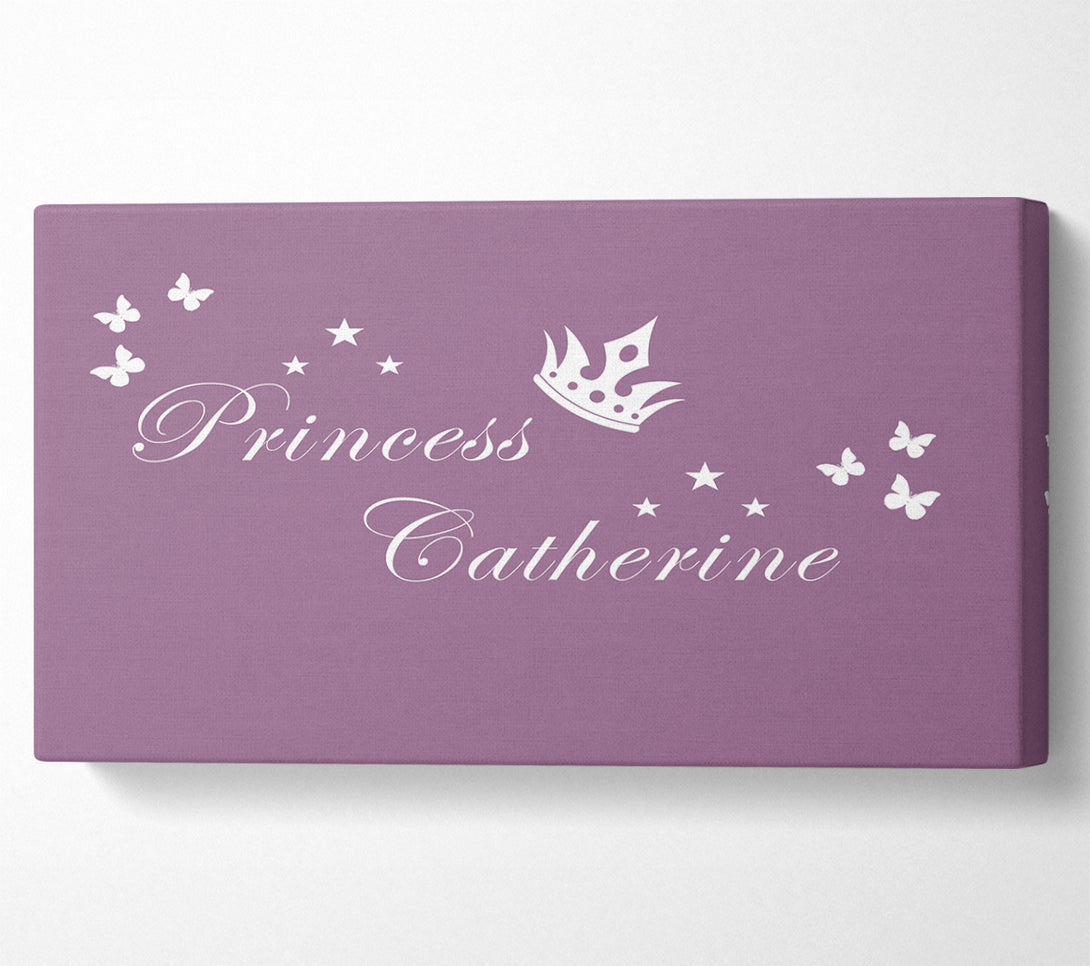  A Canvas Print of Girls Room Quote Your Own Name Princess 2 Dusty Pink Canvas Wall Art