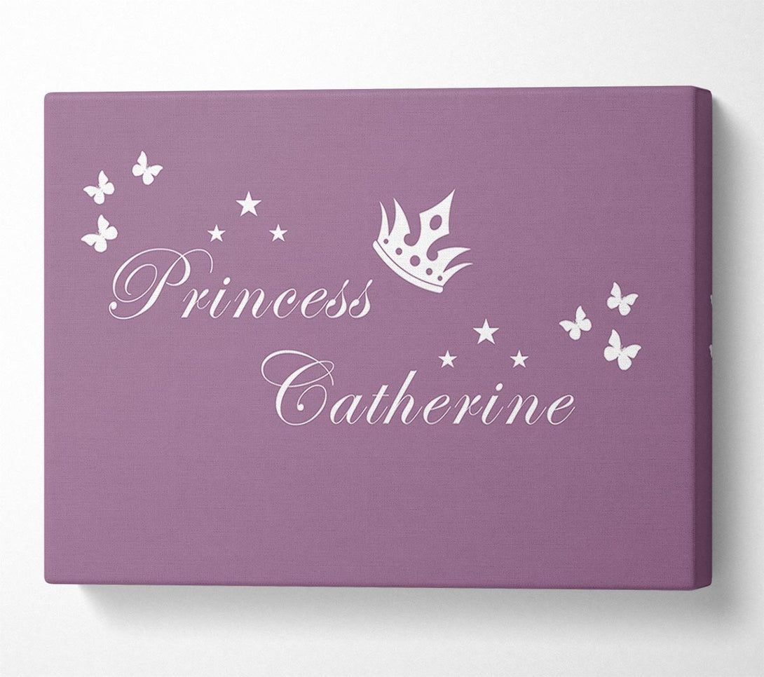  A Canvas Print of Girls Room Quote Your Own Name Princess 2 Dusty Pink Canvas Wall Art