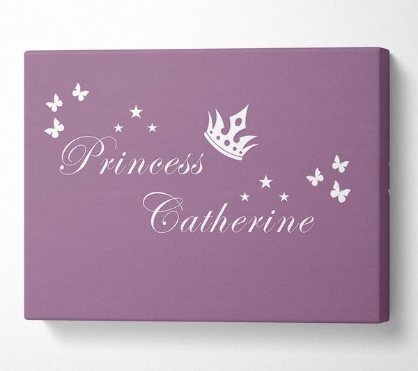  A Canvas Print of Girls Room Quote Your Own Name Princess 2 Dusty Pink Canvas Wall Art