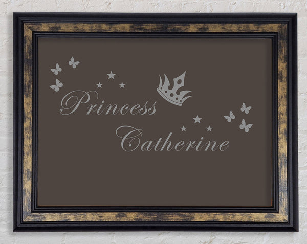 Your Own Name Princess 2 Chocolate Framed Print