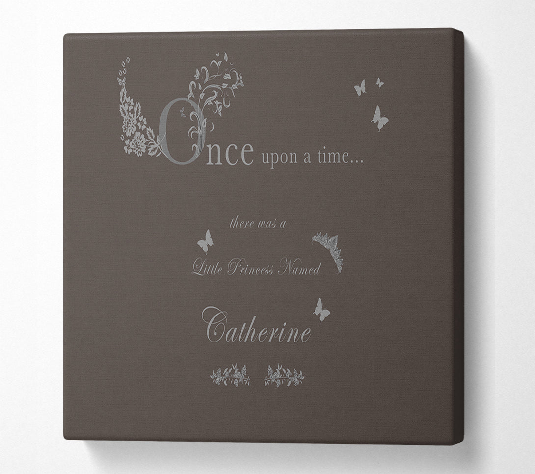  A Canvas Print of Once Upon A Time Your Name Chocolate Canvas Art