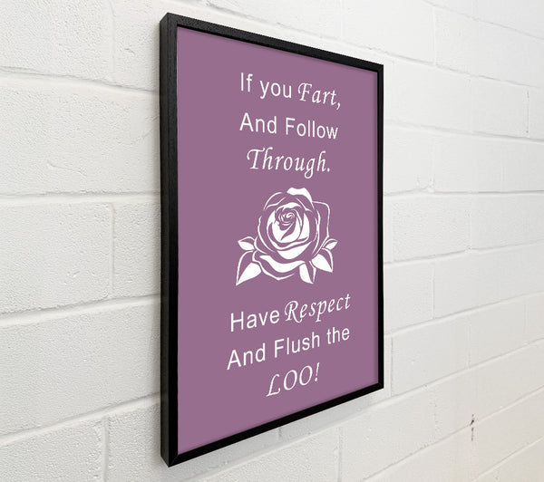 Bathroom Quote If You Fart Dusty Pink