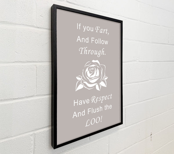 Bathroom Quote If You Fart Beige