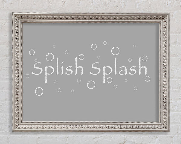 Badezimmer Zitat Splish Splash Badezimmer Grau Weiß