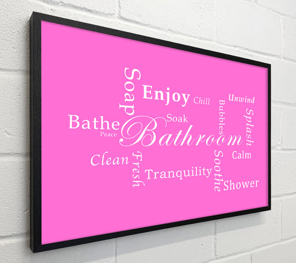 Bathroom Quote Bathroom Tranquility Vivid Pink
