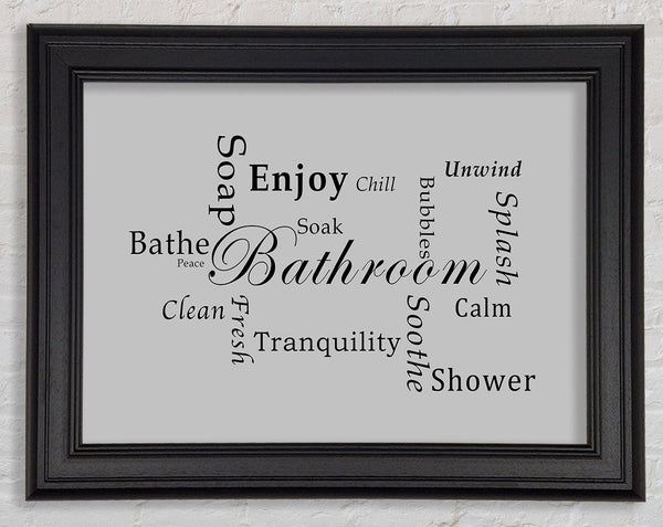 Badezimmer Zitat Badezimmer Tranquility Grau