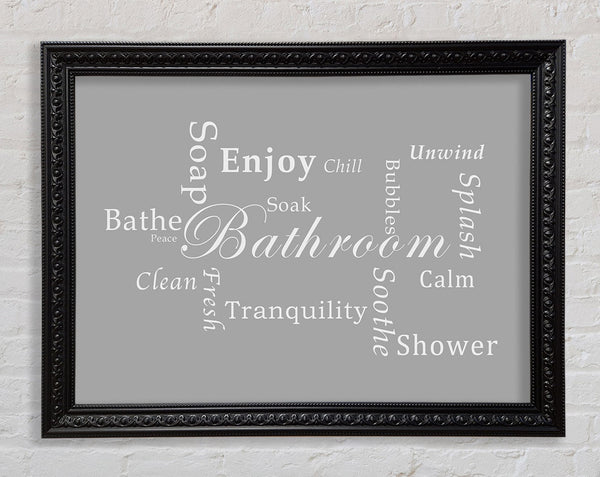 Bathroom Quote Bathroom Tranquility Grey White