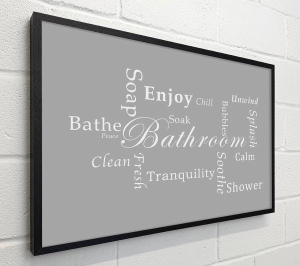 Bathroom Quote Bathroom Tranquility Grey White