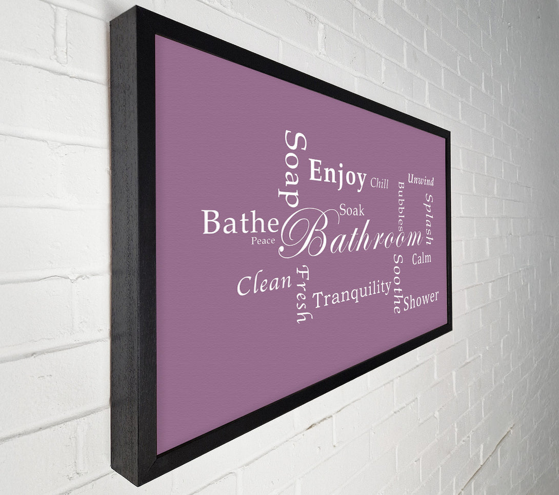  A Canvas Print of Bathroom Quote Bathroom Tranquility Dusty Pink Canvas Print