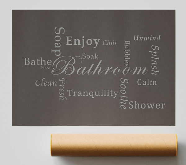 Bathroom Quote Bathroom Tranquility Chocolate Poster