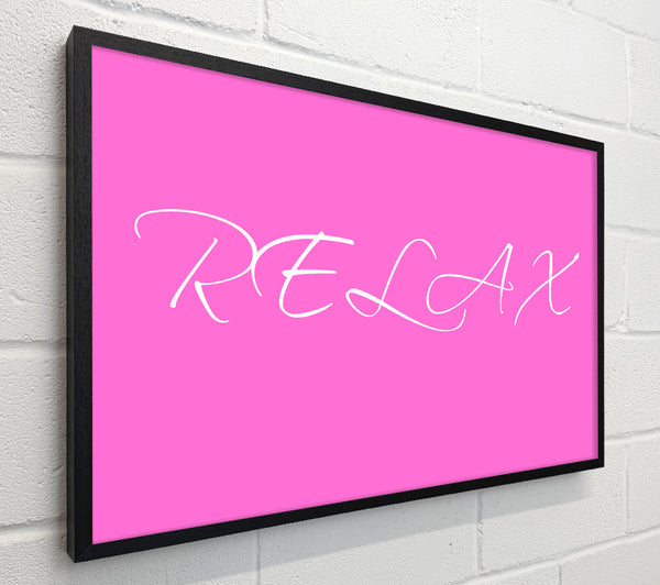 Bathroom Quote Relax Vivid Pink
