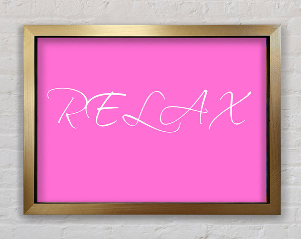 Badezimmer Zitat Relax Vivid Pink