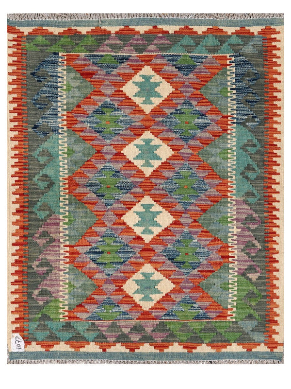Maimana Afghanistan Kilim Rug - 115 x 91 cm