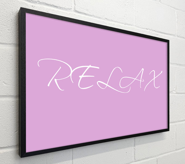 Bathroom Quote Relax Pink