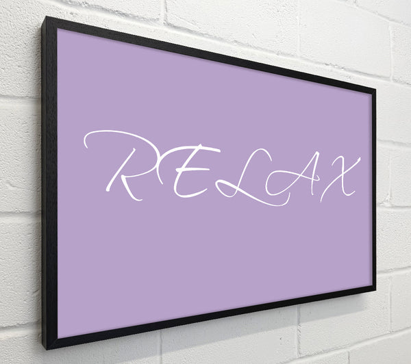 Bathroom Quote Relax Lilac