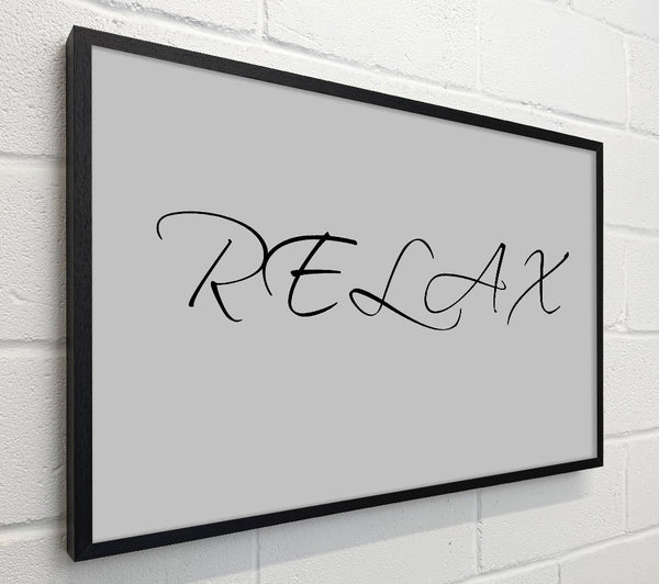 Bathroom Quote Relax Grey
