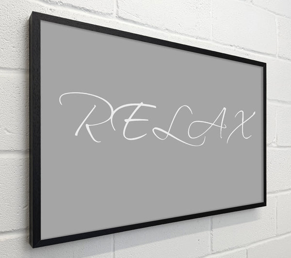 Bathroom Quote Relax Grey White