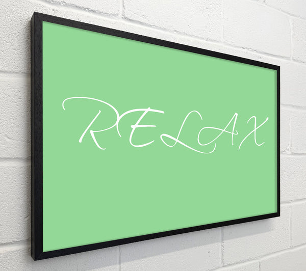 Bathroom Quote Relax Green