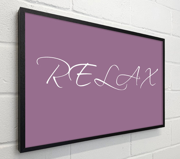 Bathroom Quote Relax Dusty Pink