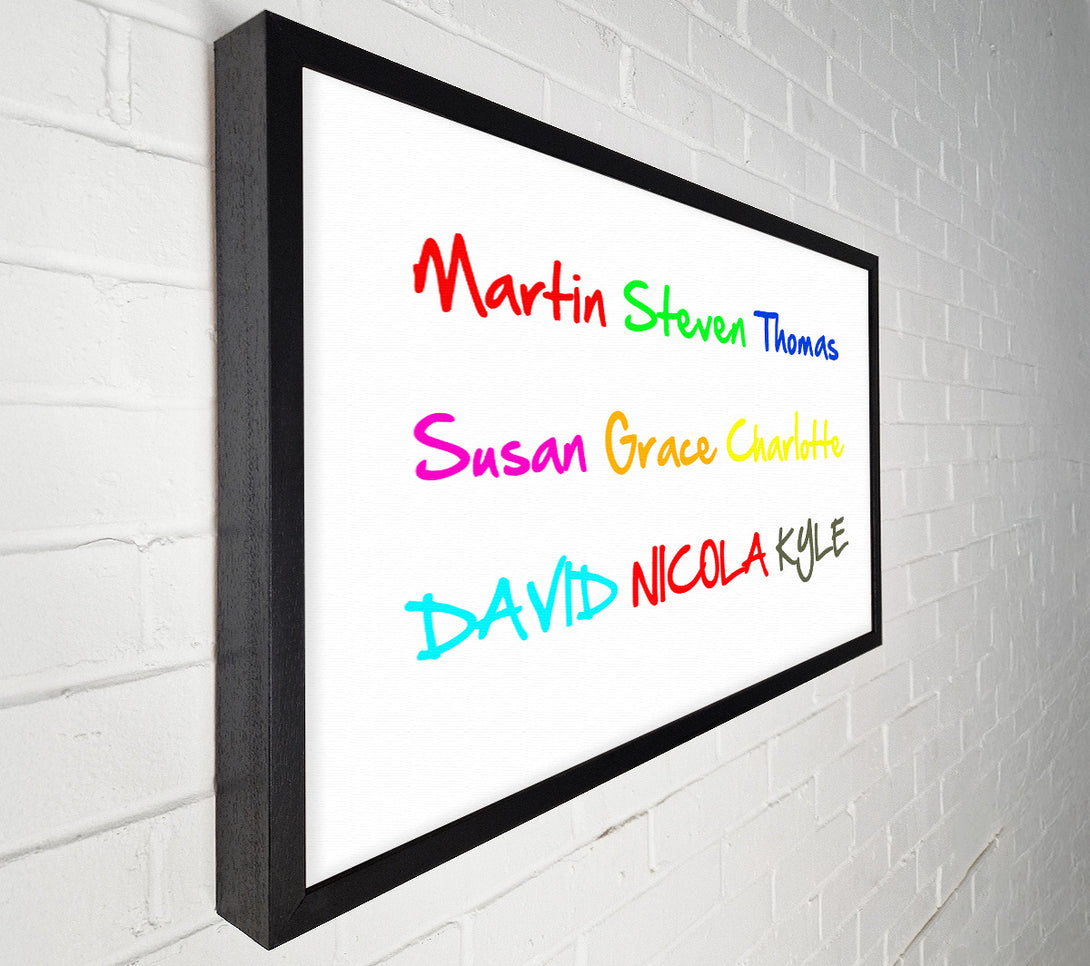  A Canvas Print of Your Name In A Choice Of Colours White Canvas Art