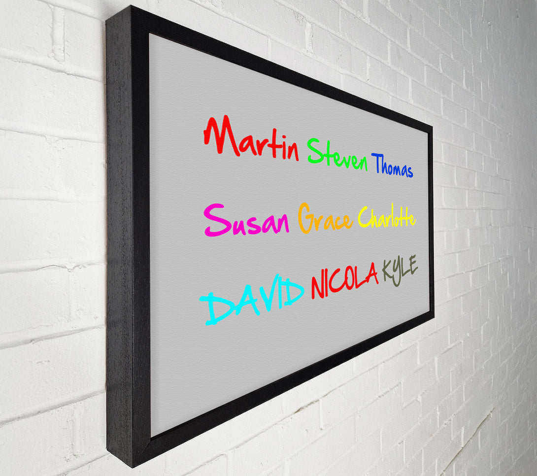  A Canvas Print of Your Name In A Choice Of Colours Grey Canvas Print