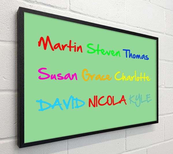 Your Name In A Choice Of Colours Green