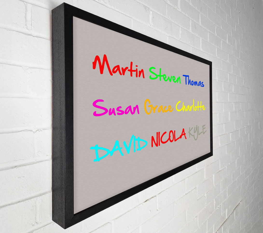  A Canvas Print of Your Name In A Choice Of Colours Beige Canvas Art