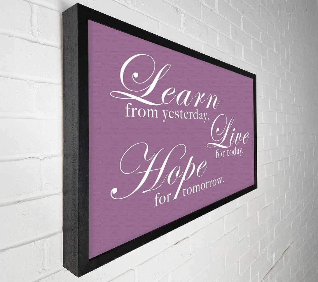  A Canvas Print of Learn Live Hope Dusty Pink Canvas Art
