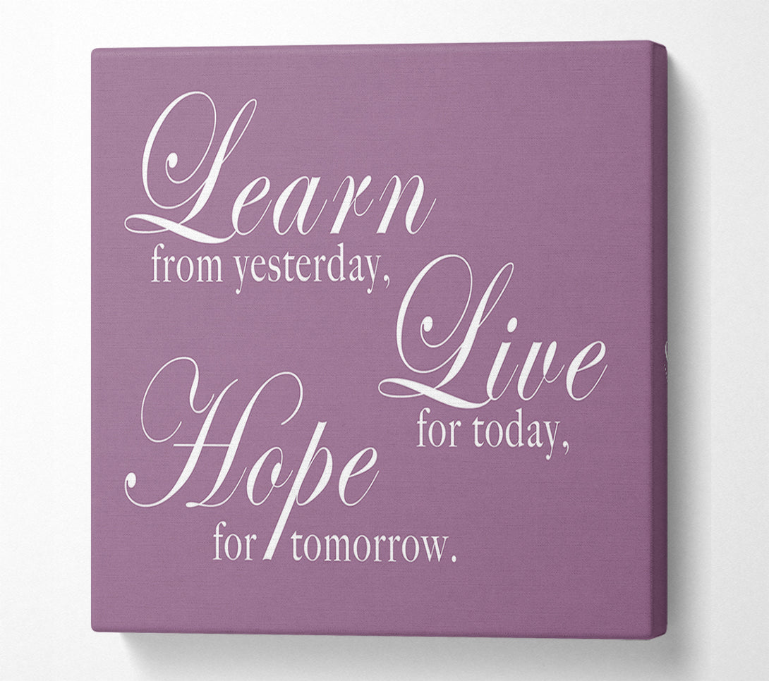  A Canvas Print of Learn Live Hope Dusty Pink Canvas Art