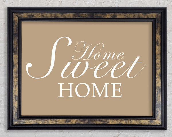 Home Zitat Home Sweet Home Beige
