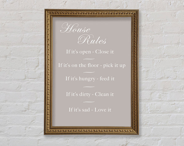 Familienzitat Hausordnung 2 Beige
