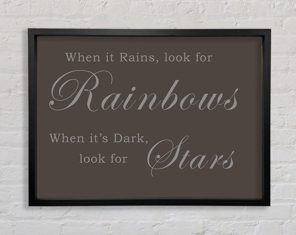 Wenn es regnet, suche nach Regenbogen-Schokolade
